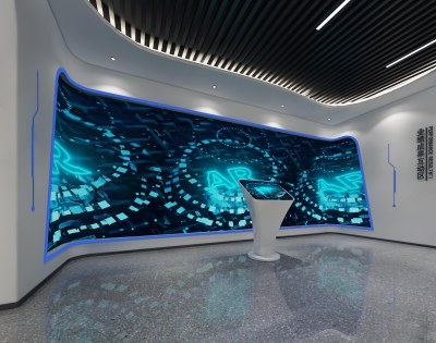 现代科技展厅3D模型下载